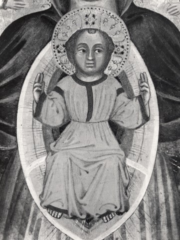 Anonimo — Giovanni da Bologna - sec. XIV - Gesù Bambino in mandorla — particolare